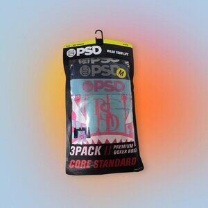 PSD 3 Pack Blue Pink Mask Pack Premium Boxer Briefs Men's Core Standard